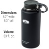 image:imageGSI Outdoors  MicroLite 1000 Twist 33 floz Vacuum Insulated Stainless Steel Water Bottle BlackBlack