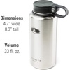 image:imageGSI Outdoors  MicroLite 1000 Twist 33 floz Vacuum Insulated Stainless Steel Water Bottle BlackBrushed