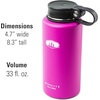 image:imageGSI Outdoors  MicroLite 1000 Twist 33 floz Vacuum Insulated Stainless Steel Water Bottle BlackFuchsia
