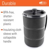 image:imageGSI Outdoors 30 Fl Oz JavaPress French Press Coffee Maker for Camping and Travel BlueGraphite