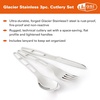 image:imageGSI Outdoors 61004 Glacier Stainless 3Piece Cutlery Set  Lightweight Forged Stainless Steel Camping Utensils for Backpacking Hiking Travel amp Outdoor Dining3 pc Cutlery Set