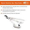 image:imageGSI Outdoors 61004 Glacier Stainless 3Piece Cutlery Set  Lightweight Forged Stainless Steel Camping Utensils for Backpacking Hiking Travel amp Outdoor Dining3 pc Ring Cutlery