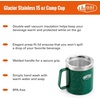 image:imageGSI Outdoors 63250 Glacier Stainless Insulated Thermal Cup  15 OzGreen Speckle