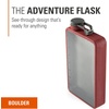 image:imageGSI Outdoors Boulder Flask ShatterResistant Leakproof Hip Flask with Clear Body amp Silicone Grip BPAFree Bottle for Hiking Camping amp TravelHaute Red