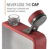 image:imageGSI Outdoors Boulder Flask ShatterResistant Leakproof Hip Flask with Clear Body amp Silicone Grip BPAFree Bottle for Hiking Camping amp TravelHaute Red
