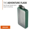 image:imageGSI Outdoors Boulder Flask ShatterResistant Leakproof Hip Flask with Clear Body amp Silicone Grip BPAFree Bottle for Hiking Camping amp TravelMountain View