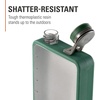 image:imageGSI Outdoors Boulder Flask ShatterResistant Leakproof Hip Flask with Clear Body amp Silicone Grip BPAFree Bottle for Hiking Camping amp TravelMountain View