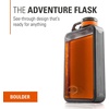image:imageGSI Outdoors Boulder Flask ShatterResistant Leakproof Hip Flask with Clear Body amp Silicone Grip BPAFree Bottle for Hiking Camping amp TravelMulticolor