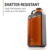 image:imageGSI Outdoors Boulder Flask ShatterResistant Leakproof Hip Flask with Clear Body amp Silicone Grip BPAFree Bottle for Hiking Camping amp TravelMulticolor