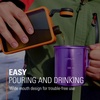 image:imageGSI Outdoors Boulder Flask ShatterResistant Leakproof Hip Flask with Clear Body amp Silicone Grip BPAFree Bottle for Hiking Camping amp TravelMulticolor