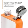 image:imageGSI Outdoors Boulder Flask ShatterResistant Leakproof Hip Flask with Clear Body amp Silicone Grip BPAFree Bottle for Hiking Camping amp TravelOrange