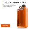 image:imageGSI Outdoors Boulder Flask ShatterResistant Leakproof Hip Flask with Clear Body amp Silicone Grip BPAFree Bottle for Hiking Camping amp TravelOrange