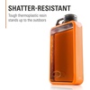image:imageGSI Outdoors Boulder Flask ShatterResistant Leakproof Hip Flask with Clear Body amp Silicone Grip BPAFree Bottle for Hiking Camping amp TravelOrange