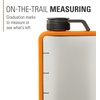 image:imageGSI Outdoors Boulder Flask ShatterResistant Leakproof Hip Flask with Clear Body amp Silicone Grip BPAFree Bottle for Hiking Camping amp TravelOrange