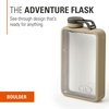 image:imageGSI Outdoors Boulder Flask ShatterResistant Leakproof Hip Flask with Clear Body amp Silicone Grip BPAFree Bottle for Hiking Camping amp TravelSand