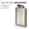 image:imageGSI Outdoors Boulder Flask ShatterResistant Leakproof Hip Flask with Clear Body amp Silicone Grip BPAFree Bottle for Hiking Camping amp TravelSand