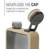 image:imageGSI Outdoors Boulder Flask ShatterResistant Leakproof Hip Flask with Clear Body amp Silicone Grip BPAFree Bottle for Hiking Camping amp TravelSand