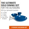 image:imageGSI Outdoors Cascadian Table Set I 6Piece Camping Backpacking Mess Kit Plastic BPA Free Plate Bowl Mug Cup amp Cutlery SetBlue