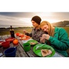 image:imageGSI Outdoors Cascadian Table Set I 6Piece Camping Backpacking Mess Kit Plastic BPA Free Plate Bowl Mug Cup amp Cutlery SetGreen