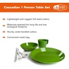 image:imageGSI Outdoors Cascadian Table Set I 6Piece Camping Backpacking Mess Kit Plastic BPA Free Plate Bowl Mug Cup amp Cutlery SetGreen