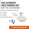 image:imageGSI Outdoors Cascadian Table Set I 6Piece Camping Backpacking Mess Kit Plastic BPA Free Plate Bowl Mug Cup amp Cutlery SetSandstone