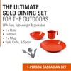 image:imageGSI Outdoors Cascadian Table Set I 6Piece Camping Backpacking Mess Kit Plastic BPA Free Plate Bowl Mug Cup amp Cutlery SetTerracotta