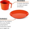 image:imageGSI Outdoors Cascadian Table Set I 6Piece Camping Backpacking Mess Kit Plastic BPA Free Plate Bowl Mug Cup amp Cutlery SetTerracotta