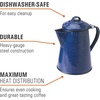 image:imageGSI Outdoors Enamel Coffee Pot to Store Hot Coffee Tea for Camping amp Farmhouse  8 CupBlue