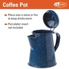 image:imageGSI Outdoors Enamel Coffee Pot to Store Hot Coffee Tea for Camping amp Farmhouse  8 CupBlue