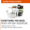 image:imageGSI Outdoors Glacier Stainless Camper 4 Person Packable Cookware amp Dinnerware Set for Camping or BackpackingMulti