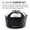 image:imageGSI Outdoors Glacier Stainless Camper 4 Person Packable Cookware amp Dinnerware Set for Camping or BackpackingMulti