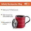 image:imageGSI Outdoors Infinity Backpacker Mug I Lightweight BPAFree Coffee Cup for Travel Camping Gear Backpacking and Outdoors  17 ozHeathered Red