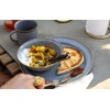 image:imageGSI Outdoors Mesa 2Person Enamelware Dining Set 6Pieces  Shadow with BronzeFinished Stainless Steel Rim Dishwasher SafeBlack