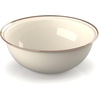 image:imageGSI Outdoors Mesa 2Person Enamelware Dining Set 6Pieces  Shadow with BronzeFinished Stainless Steel Rim Dishwasher SafeCream