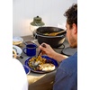 image:imageGSI Outdoors Mesa 2Person Enamelware Dining Set 6Pieces  Shadow with BronzeFinished Stainless Steel Rim Dishwasher SafeLapis