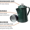 image:imageGSI Outdoors Percolator Coffee Pot  Enamelware Campfire Coffee Boiler Kettle for Outdoor Camping Cookware Cabin RV Kitchen Hunting amp BackpackingGreen