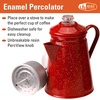 image:imageGSI Outdoors Percolator Coffee Pot  Enamelware Campfire Coffee Boiler Kettle for Outdoor Camping Cookware Cabin RV Kitchen Hunting amp BackpackingRed