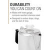 image:imageGSI Outdoors Percolator Coffee Pot I Glacier Stainless Steel with Silicone Handle for Camping Backpacking Travel RV amp Hunting  Stove Safe3 cup