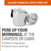 image:imageGSI Outdoors Percolator Coffee Pot I Glacier Stainless Steel with Silicone Handle for Camping Backpacking Travel RV amp Hunting  Stove Safe6 cup