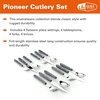 image:imageGSI Outdoors Pioneer 12 Piece Cutlery Set Camping Flatware  GreenMulticolor