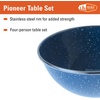 image:imageGSI Outdoors Pioneer Enamel 12 Pieces 4Person Dish Set I Enamelware Dishes Including Plates Bowls and Mugs for Camping Outdoors RV Camp GreenBlue