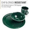 image:imageGSI Outdoors Pioneer Enamel 12 Pieces 4Person Dish Set I Enamelware Dishes Including Plates Bowls and Mugs for Camping Outdoors RV Camp GreenGreen