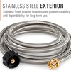 image:imageGSI Outdoors Propane Adapter Hose 5 ft amp 10 ft Stainless Braided100 Feet
