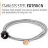image:imageGSI Outdoors Propane Adapter Hose 5 ft amp 10 ft Stainless Braided5 Feet