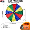 image:imageGSi Kids Rainbow Parachute 6 ft to 35 ft for School amp Gym Class6 Feet