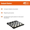 image:imageOutside Inside Backpack Board Games Compact Foldable Magnetic Travel Size for Camping and TravelCheckers