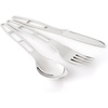 image:imageGSI Outdoors 61004 Glacier Stainless 3Piece Cutlery Set  Lightweight Forged Stainless Steel Camping Utensils for Backpacking Hiking Travel amp Outdoor Dining3 pc Cutlery Set