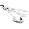 image:imageGSI Outdoors 61004 Glacier Stainless 3Piece Cutlery Set  Lightweight Forged Stainless Steel Camping Utensils for Backpacking Hiking Travel amp Outdoor Dining3 pc Ring Cutlery