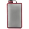 image:imageGSI Outdoors Boulder Flask ShatterResistant Leakproof Hip Flask with Clear Body amp Silicone Grip BPAFree Bottle for Hiking Camping amp TravelHaute Red