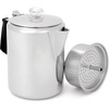 image:imageGSI Outdoors Percolator Coffee Pot I Glacier Stainless Steel with Silicone Handle for Camping Backpacking Travel RV amp Hunting  Stove Safe12 cup
